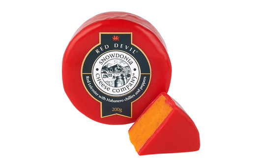 Snowdonia Red Devil cheese 200g Red Leicester with Habanero chillies and peppers